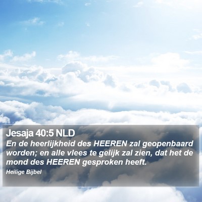 Jesaja 40:5 NLD Bible Verse Image