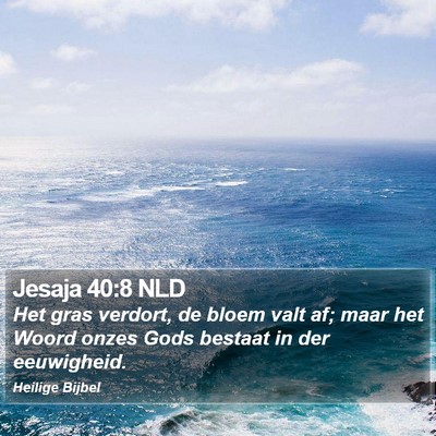 Jesaja 40:8 NLD Bible Verse Image