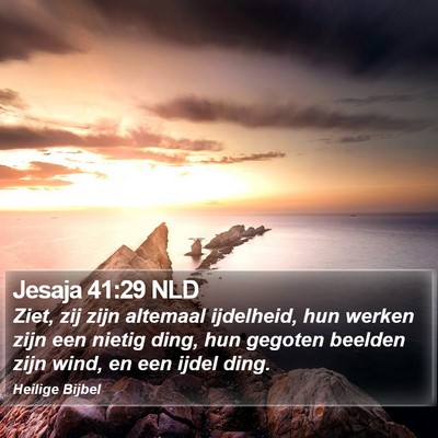 Jesaja 41:29 NLD Bible Verse Image
