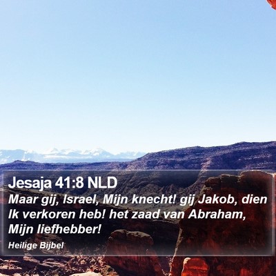 Jesaja 41:8 NLD Bible Verse Image