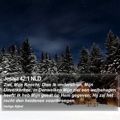 Jesaja 42:1 NLD Bible Verse Image