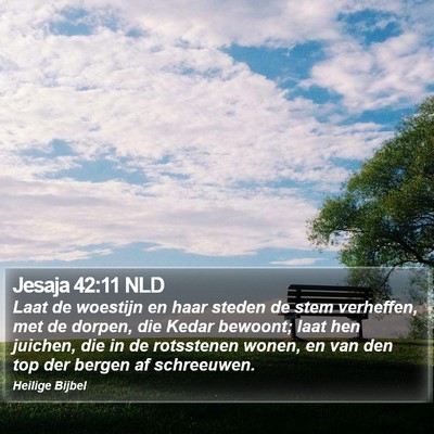 Jesaja 42:11 NLD Bible Verse Image