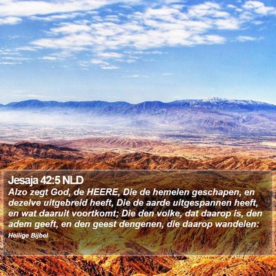 Jesaja 42:5 NLD Bible Verse Image
