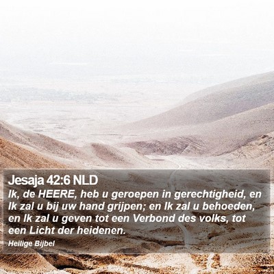 Jesaja 42:6 NLD Bible Verse Image