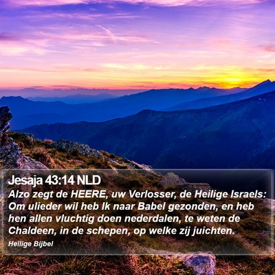 Jesaja 43:14 NLD Bible Verse Image