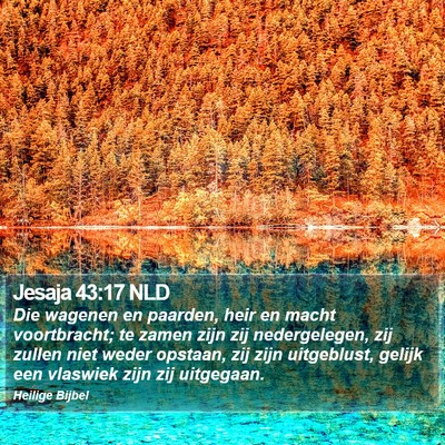 Jesaja 43:17 NLD Bible Verse Image