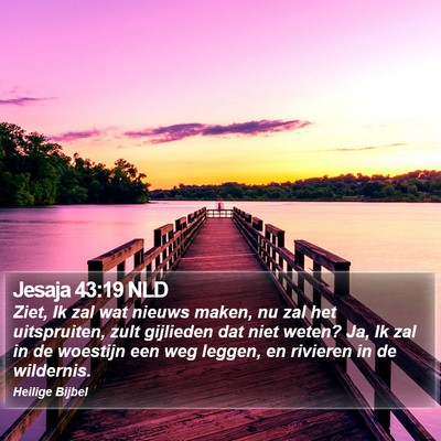 Jesaja 43:19 NLD Bible Verse Image