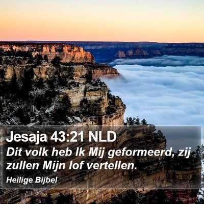 Jesaja 43:21 NLD Bible Verse Image