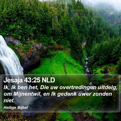 Jesaja 43:25 NLD Bible Verse Image