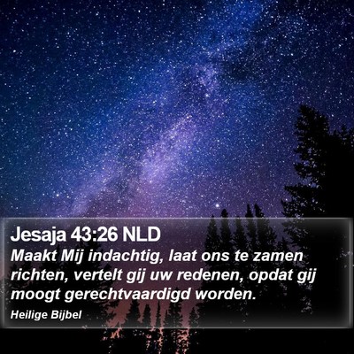 Jesaja 43:26 NLD Bible Verse Image