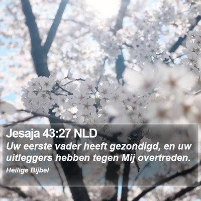 Jesaja 43:27 NLD Bible Verse Image