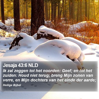 Jesaja 43:6 NLD Bible Verse Image