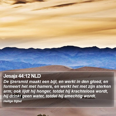 Jesaja 44:12 NLD Bible Verse Image