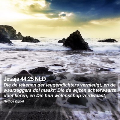 Jesaja 44:25 NLD Bible Verse Image