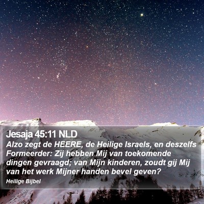 Jesaja 45:11 NLD Bible Verse Image