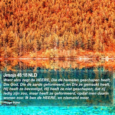 Jesaja 45:18 NLD Bible Verse Image