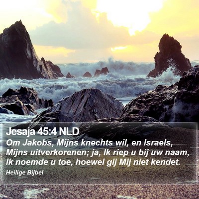 Jesaja 45:4 NLD Bible Verse Image