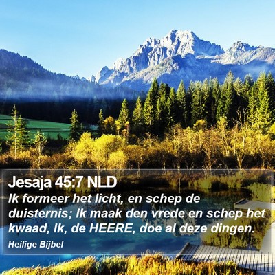 Jesaja 45:7 NLD Bible Verse Image