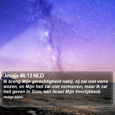 Jesaja 46:13 NLD Bible Verse Image