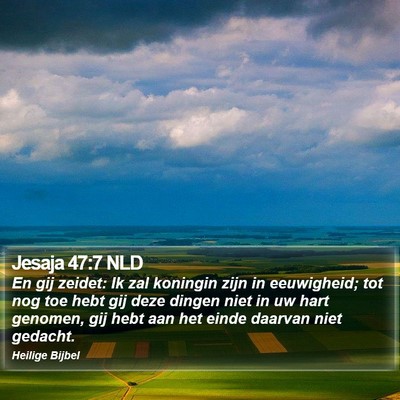 Jesaja 47:7 NLD Bible Verse Image