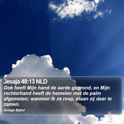 Jesaja 48:13 NLD Bible Verse Image