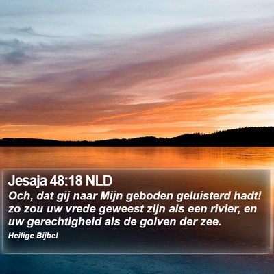 Jesaja 48:18 NLD Bible Verse Image