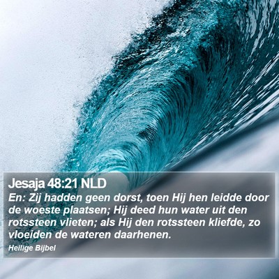 Jesaja 48:21 NLD Bible Verse Image