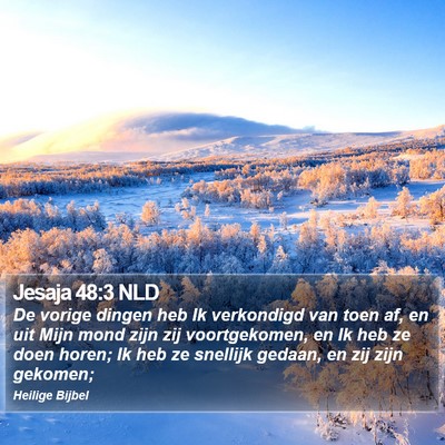 Jesaja 48:3 NLD Bible Verse Image