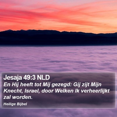 Jesaja 49:3 NLD Bible Verse Image