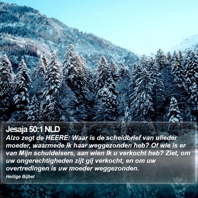 Jesaja 50:1 NLD Bible Verse Image
