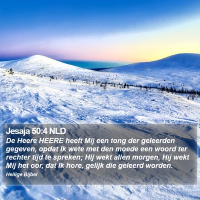 Jesaja 50:4 NLD Bible Verse Image