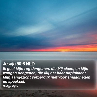 Jesaja 50:6 NLD Bible Verse Image