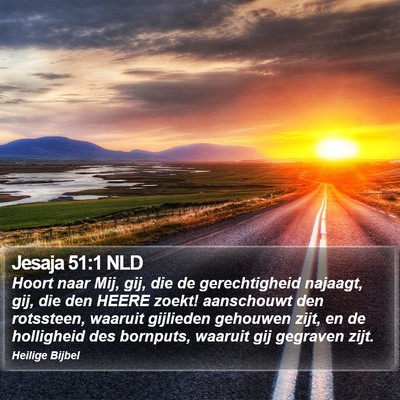 Jesaja 51:1 NLD Bible Verse Image