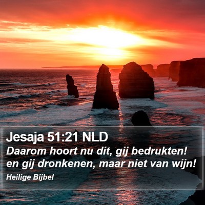 Jesaja 51:21 NLD Bible Verse Image