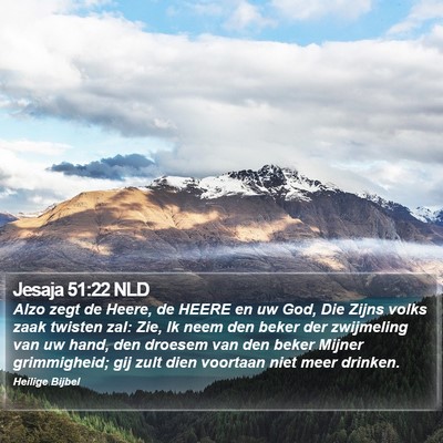 Jesaja 51:22 NLD Bible Verse Image