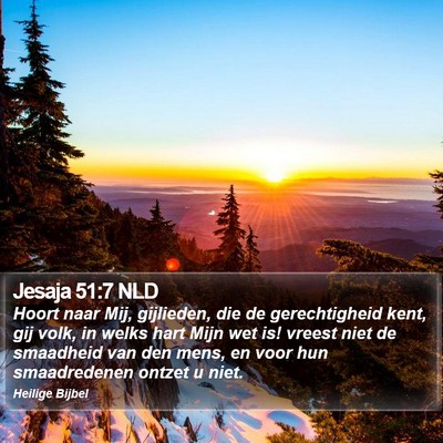 Jesaja 51:7 NLD Bible Verse Image