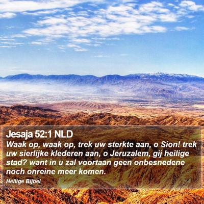 Jesaja 52:1 NLD Bible Verse Image