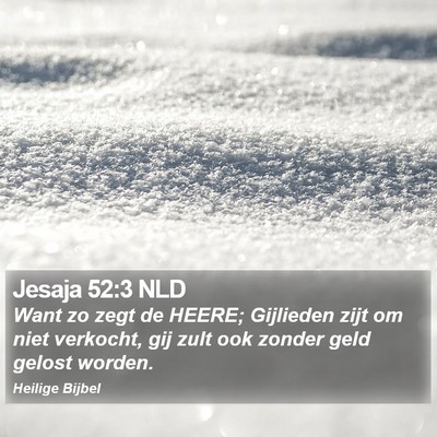 Jesaja 52:3 NLD Bible Verse Image