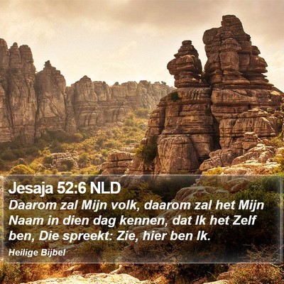 Jesaja 52:6 NLD Bible Verse Image