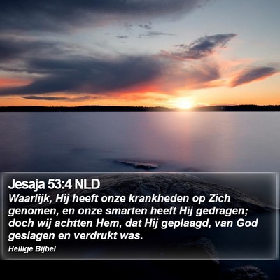 Jesaja 53:4 NLD Bible Verse Image
