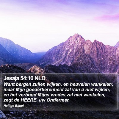 Jesaja 54:10 NLD Bible Verse Image