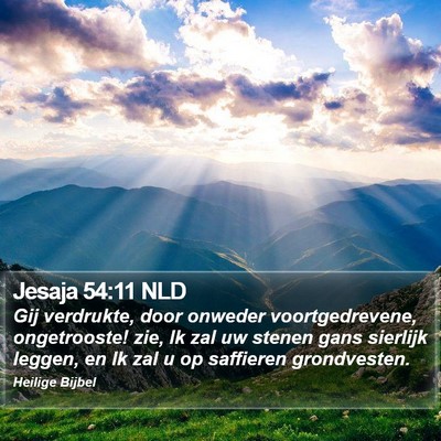 Jesaja 54:11 NLD Bible Verse Image