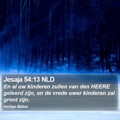 Jesaja 54:13 NLD Bible Verse Image