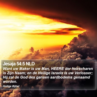 Jesaja 54:5 NLD Bible Verse Image