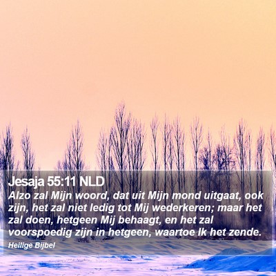 Jesaja 55:11 NLD Bible Verse Image