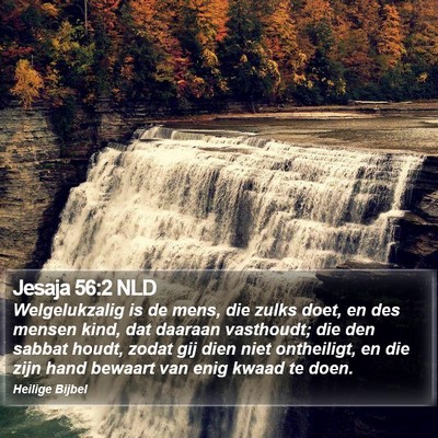 Jesaja 56:2 NLD Bible Verse Image