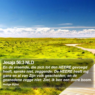 Jesaja 56:3 NLD Bible Verse Image