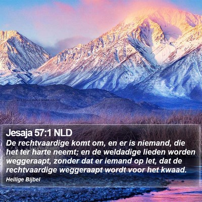 Jesaja 57:1 NLD Bible Verse Image