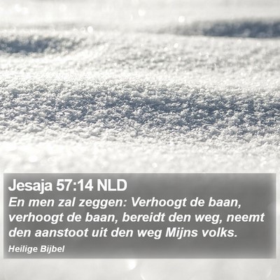 Jesaja 57:14 NLD Bible Verse Image