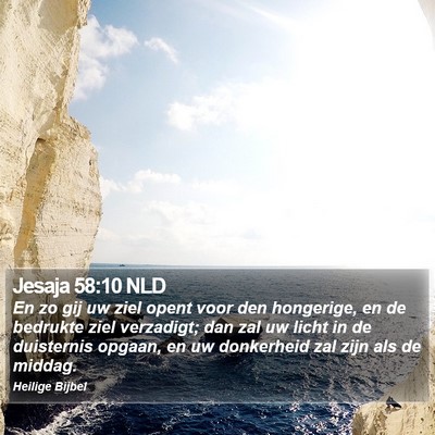 Jesaja 58:10 NLD Bible Verse Image